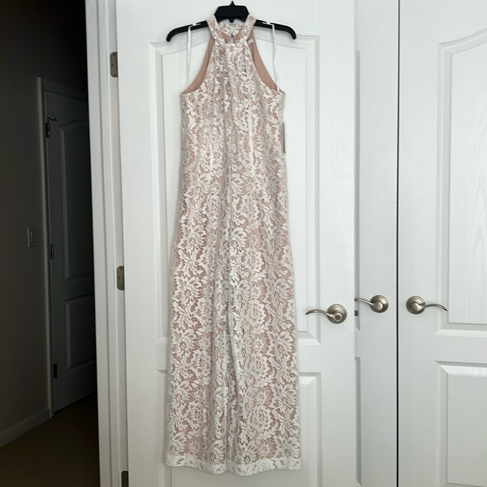 Brand New w/ Tags Julia Jordan White Lace Jumpsuit